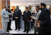 بازدید سردار سیدحمید صدرالسادات رئیس سازمان وظیفه عمومی ناجا از خبرگزاری تسنیم