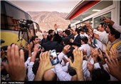حضور حجت الاسلام حسن روحانی رئیس جمهور در جمع کارکنان میدان گازی پارس جنوبی-عسلویه