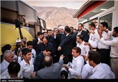 حضور حجت الاسلام حسن روحانی رئیس جمهور در جمع کارکنان میدان گازی پارس جنوبی-عسلویه