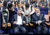 عبدالرضا رحمانی فضلی وزیر کشور و محسن رضایی در دیدار رئیس‌جمهور با سران عشایر و قبایل عرب استان خوزستان