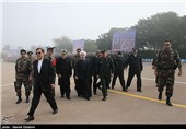 صبحگاه مشترک نظامیان خوزستان با حضور رئیس جمهور