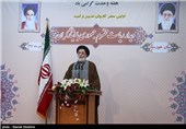 سخنرانی حجت الاسلام شهیدی محلاتی رئیس بنیاد شهید در دیدار رئیس جمهور با خانواده شهدا و ایثارگران