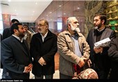 رضوی تهیه کننده فیلم، سردار نقدی، سردار سلامی و مقدم‌فر در پایان اکران فیلم معراجی ها