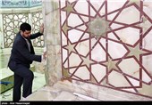 حضور مدیران خبرگزاری تسنیم در مراسم غبار روبی مسجد مقدس جمکران