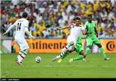 دیدار تیم های ملی فوتبال ایران و نیجریه - جام جهانی 2014