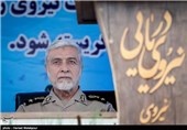 امیر سرلشکر عطاءالله صالحی فرمانده کل ارتش در مراسم رونمایی از دستاوردهای جدید نیروی دریایی ارتش - بندرعباس