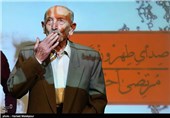 مرحوم مرتضی احمدی هنرمند پیشکسوت سینما، تئاتر، تلویزیون و رادیو در جشن تولد 88 سالگی‌اش