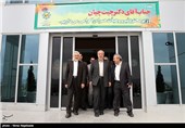 افتتاح نیروگاه برق خورشیدی با حضور حمید چیت چیان وزیر نیرو-مشهد
