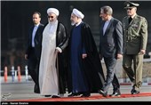 اسحاق جهانگیری معاون اول ,حسن روحانی رئیس‌جمهور و محمدی گلپایگانی رئیس دفتر مقام معظم رهبری