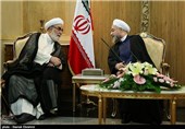 حسن روحانی رئیس‌جمهور محمدی گلپایگانی رئیس دفتر مقام معظم رهبری 