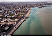 خلیج فارس از فراز بوشهر