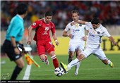 دیدار تیم های فوتبال پرسپولیس ایران و بنیادکار ازبکستان