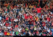 دیدار تیم های فوتبال پرسپولیس ایران و بنیادکار ازبکستان