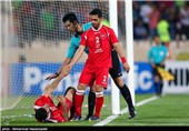 دیدار تیم های فوتبال پرسپولیس ایران و بنیادکار ازبکستان