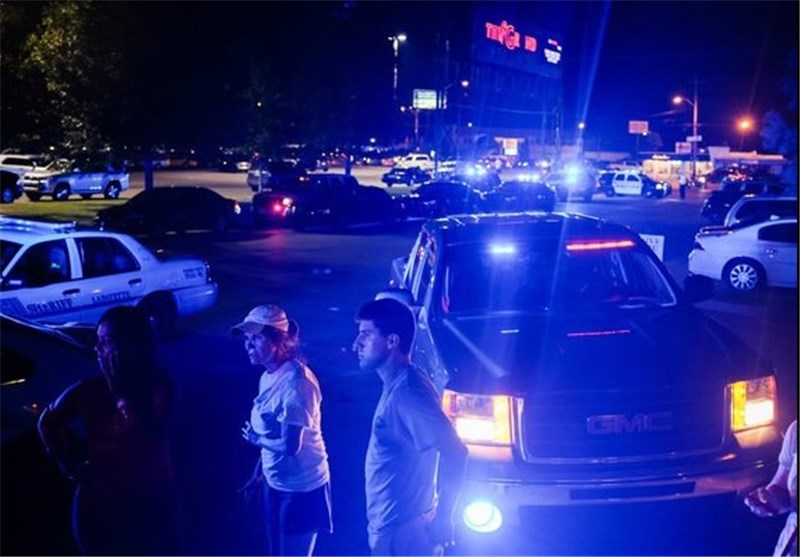 Outside the Grand Theater in Lafayette, La., where a man fired on people at a screening of