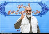 حضور سردار محمد رضا نقدی رئیس سازمان بسیج در نشست خبری همایش سراسری دومین مجمع عالی بسیج