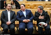 سردار تقی مهری رئیس پلیس راهور ناجا و حسینعلی امیری قائم مقام وزیر کشور در دهمین سالگرد روز ملی فناوری هسته‌ای