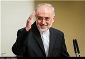 علی‌اکبر صالحی رئیس سازمان انرژی اتمی در دهمین سالگرد روز ملی فناوری هسته‌ای