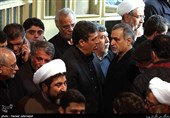 حسین فریدون مشاور رییس جمهور در مراسم وداع با پیکر آیت‌الله هاشمی رفسنجانی در حسینیه جماران