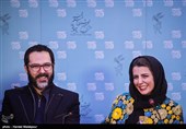 لیلا حاتمی و کوروش تهامی در نشست خبری فیلم رگ خواب - سی و پنجمین جشنواره فیلم فجر