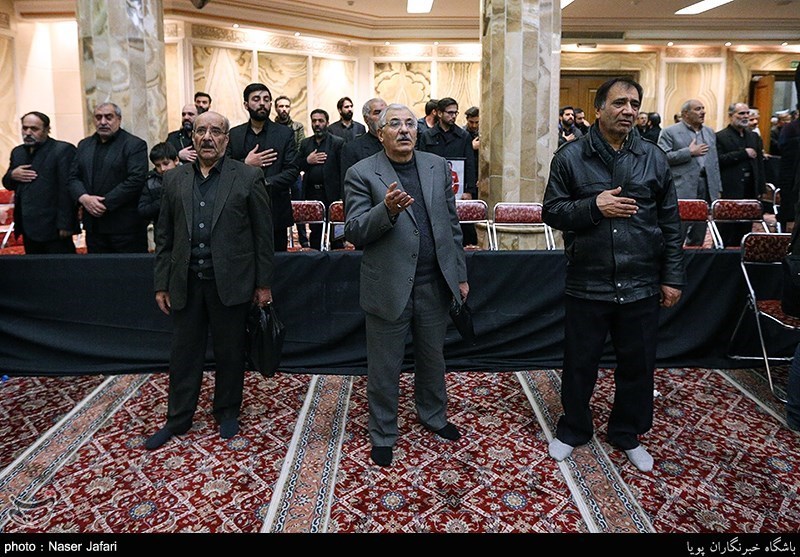 مراسم چهلم شهدای آتش‌نشان حادثه پلاسکو