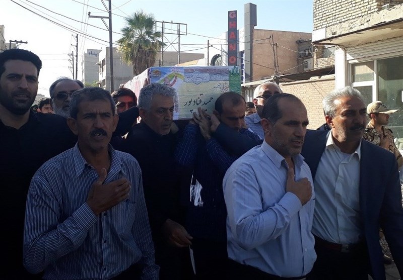 تشییع پیکر پاک شهید حمید قنادپور در اهواز