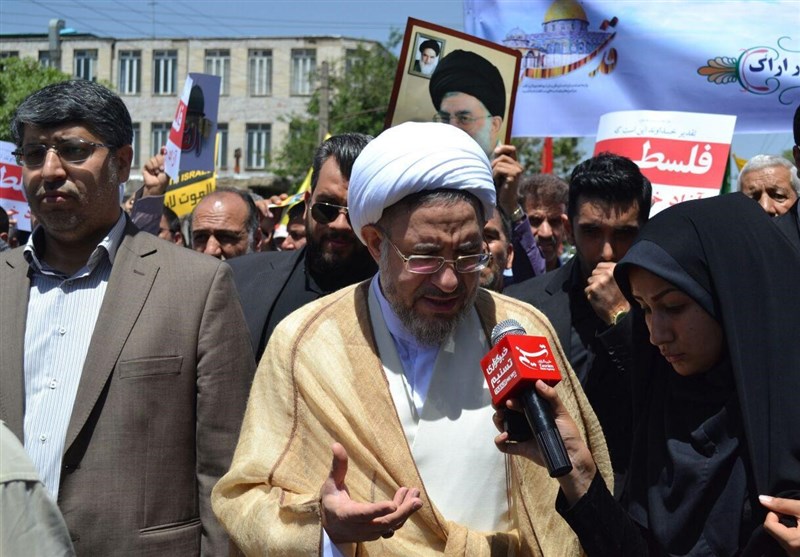 حضور دبیرکل مجمع جهانی تقریب مذاهب اسلامی در راهپیمایی روز جهانی قدس اراک