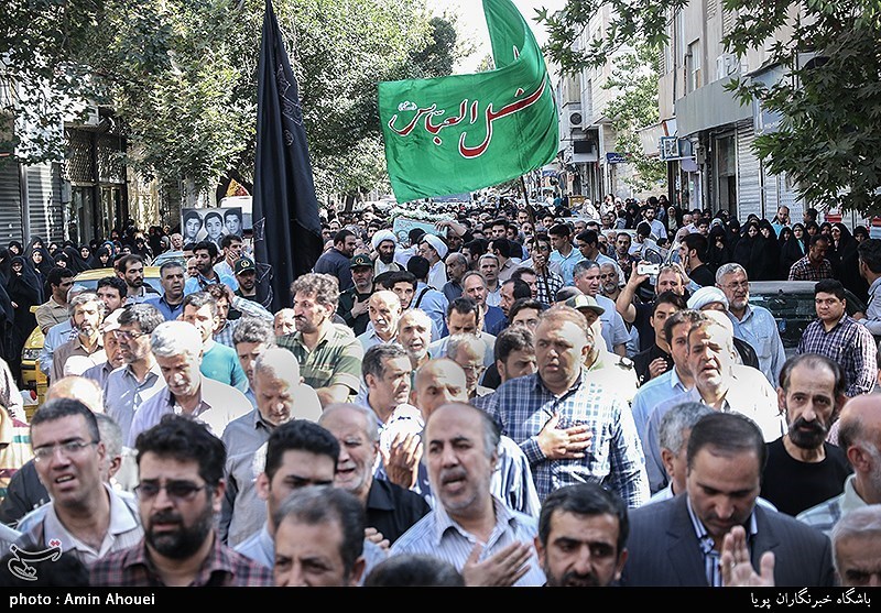 تشییع پیکر شهید تازه تفحص شده مهدی غلامی