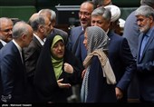 گفتگوی موگرینی، معصومه ابتکار و علی اکبر صالحی در حاشیه مراسم تحلیف دوازدهمین دوره ریاست جمهوری