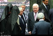 فواد معصوم رئیس جمهور عراق در حاشیه مراسم تحلیف دوازدهمین دوره ریاست جمهوری