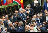 حداد عادل در حاشیه مراسم تحلیف دوازدهمین دوره ریاست جمهوری