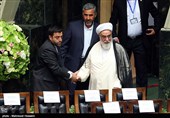 حجت الاسلام محمدی گلپایگانی رئیس دفتر مقام معظم رهبری در مراسم تحلیف دوازدهمین دوره ریاست جمهوری