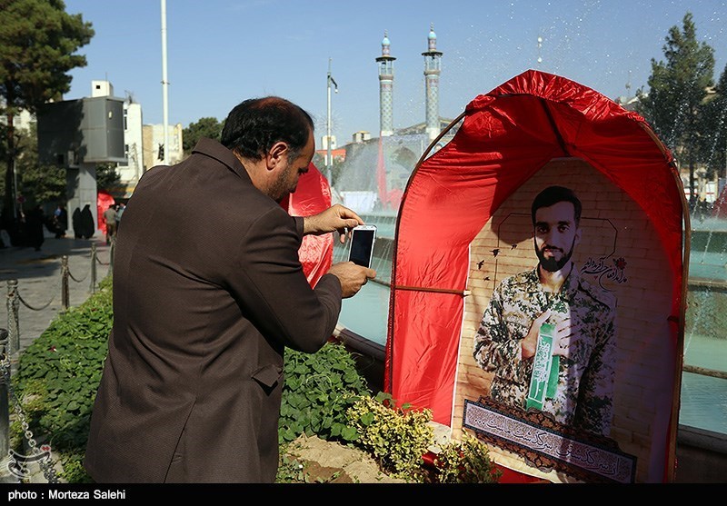 مراسم یادبود شهید مدافع حرم محسن حججی در نجف آباد اصفهان