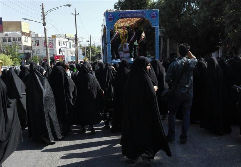 تشییع شهید در کرمانشاه