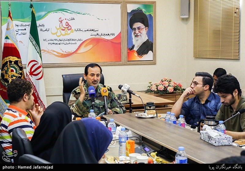 نشست خبری امیر ابراهیم گلفام رئیس سازمان حفظ آثار و نشر ارزش‌های دفاع مقدس ارتش