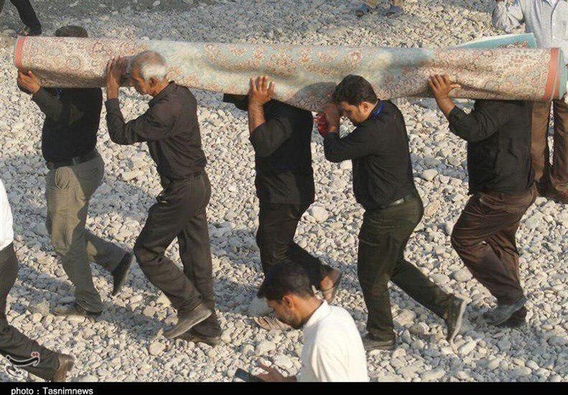 مراسم انتقال فرش سید الشهدا ع میناب