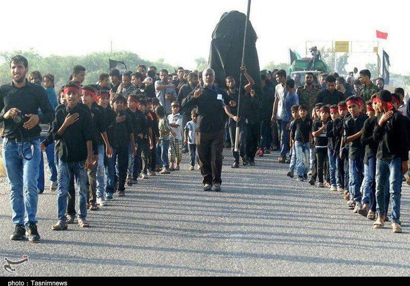 مراسم انتقال فرش سید الشهدا ع میناب