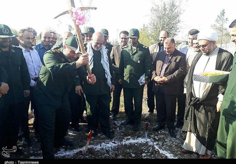 کلنگ زنی تالار یاس سپاه قدس گیلان