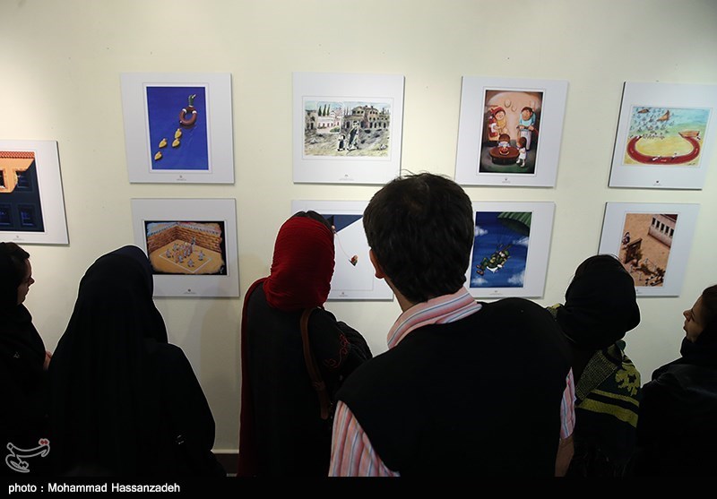افتتاح نمایشگاه دوسالانه کاریکاتور