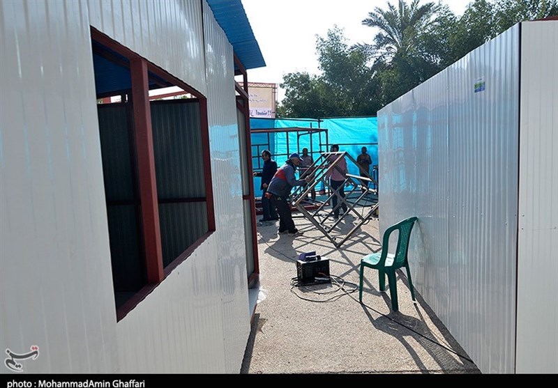 ساخت کانکس برای زلزله‌زدگان کرمانشاهی به همت خیران خوزستانی