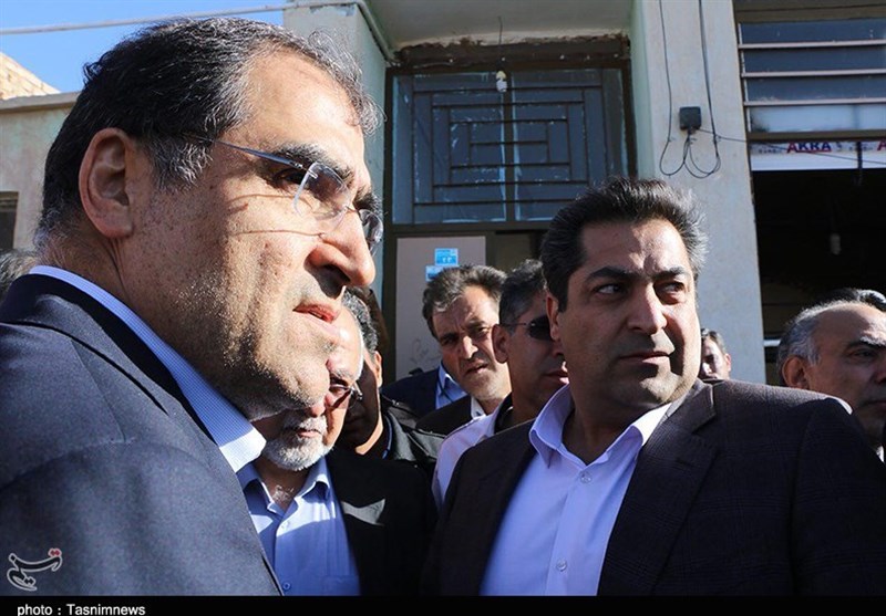 بازدید وزیر بهداشت از مناطق زلزله‌زده کوهبنان