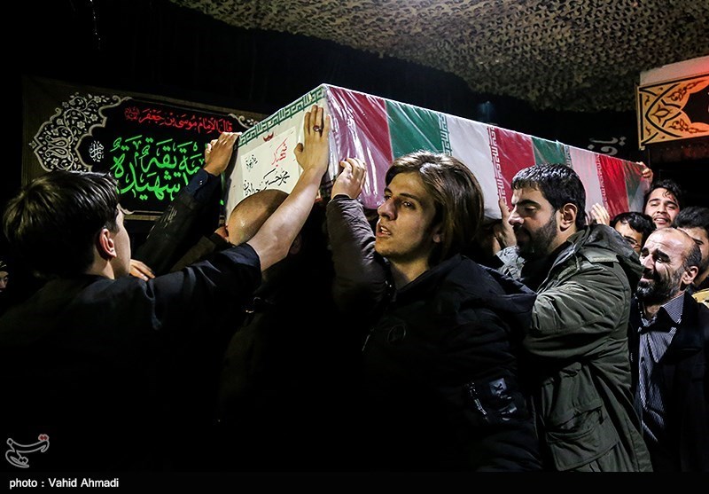 مراسم وداع با پیکر شهید بسیجی آشوب خیابان پاسداران "محمد حسین حدادیان"