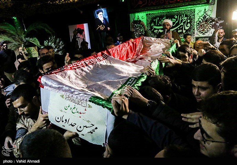 مراسم وداع با پیکر شهید بسیجی آشوب خیابان پاسداران "محمد حسین حدادیان"