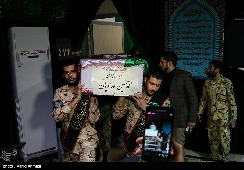 مراسم وداع با پیکر شهید بسیجی آشوب خیابان پاسداران "محمد حسین حدادیان"
