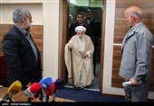 ورود آیت‌اللّه احمد جنتی رئیس شورای هماهنگی تبلیغات اسلامی به محل برگزاری نشست کارگروه‌های تخصصی ستاد چهلمین سالگرد انقلاب اسلامی
