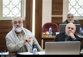 علی دارابی معاون امور استان‌های صدا و سیما و سردار محمدرضا نقدی معاون فرهنگی سپاه در نشست کارگروه‌های تخصصی ستاد چهلمین سالگرد انقلاب اسلامی