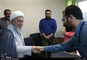 بازدید آیت الله سعید شاه آبادی رییس موسسه غدیر شناسی از تحریریه باشگاه خبرنگاران پویا خبرگزاری تسنیم 