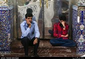 غبار روبی ضریح مطهر حضرت عبدالعظیم حسنی (ع)