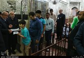 غبار روبی ضریح مطهر حضرت عبدالعظیم حسنی (ع)