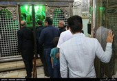 غبار روبی ضریح مطهر حضرت عبدالعظیم حسنی (ع)